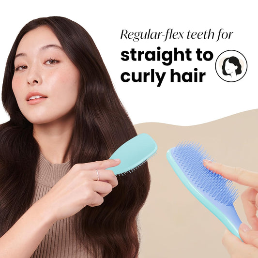 Tangle Teezer Ultimate Detangler Hairbrush – For Wet & Dry Hair, Reduces Knots & Breakage | Ideal for All Hair Types, Denim Blues