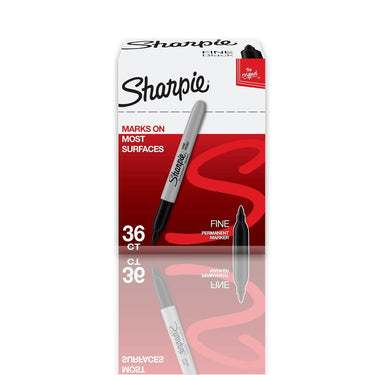 Sharpie Permanent Markers Bulk Set - Fine Tip, 36 Count | Black - Ballimart