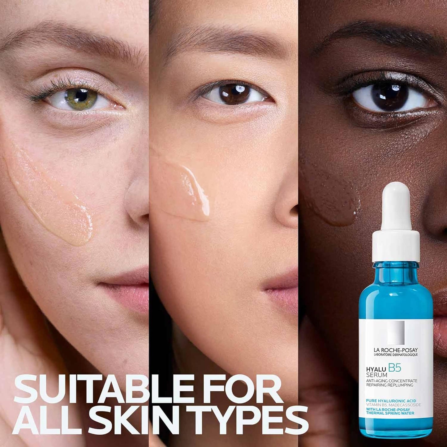 La Roche-Posay Hyalu B5 Pure Hyaluronic Acid Serum – Vitamin B5, Madecassoside, Anti-Aging Hydrating Serum for Face, Oil-Free, Safe for Sensitive Skin