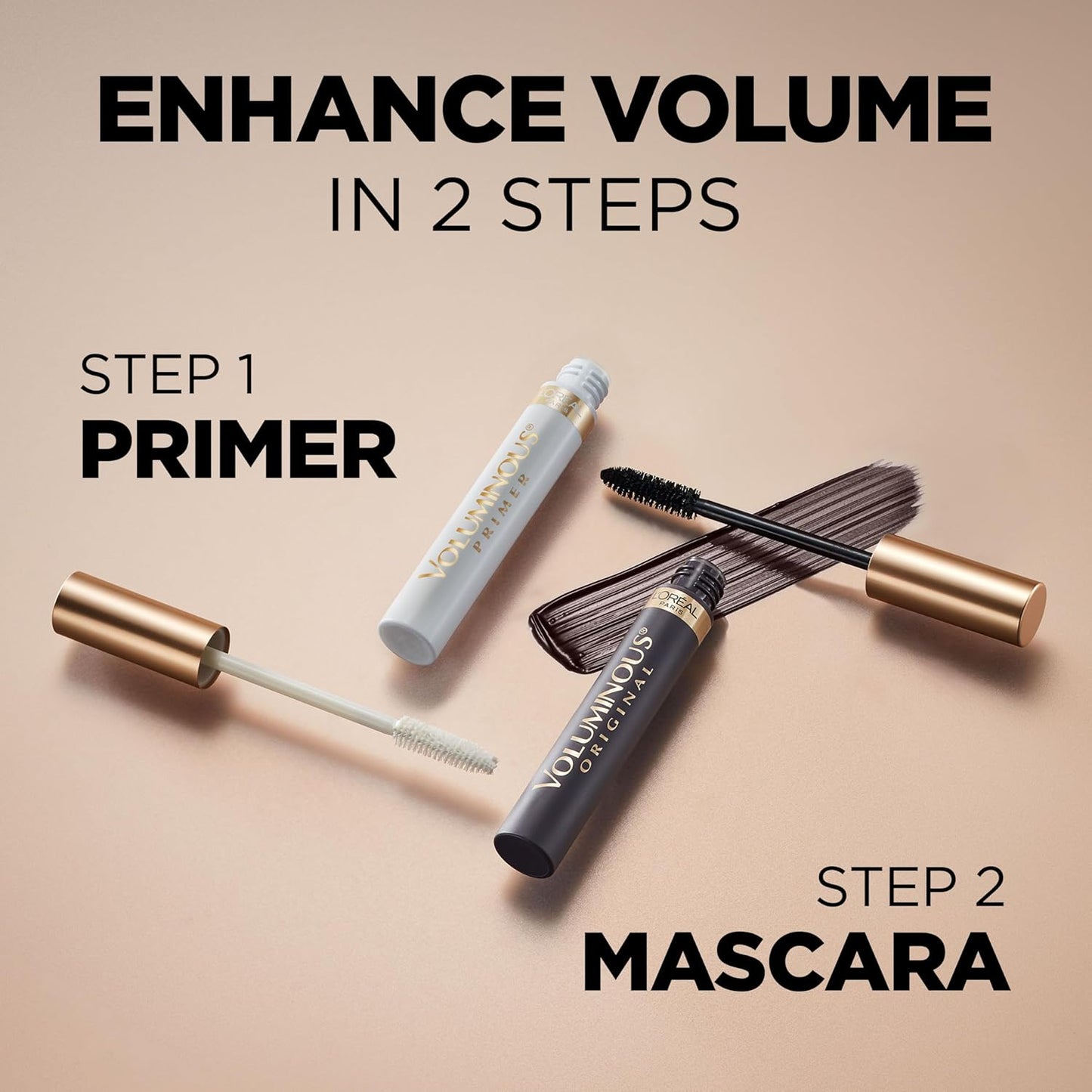 L’Oreal Paris Makeup Voluminous Original Volume Building Mascara | Black Brown | 0.28 fl. oz. | 5X Fuller Lashes | Clump-Free, Smudge-Resistant Formula - Ballimart