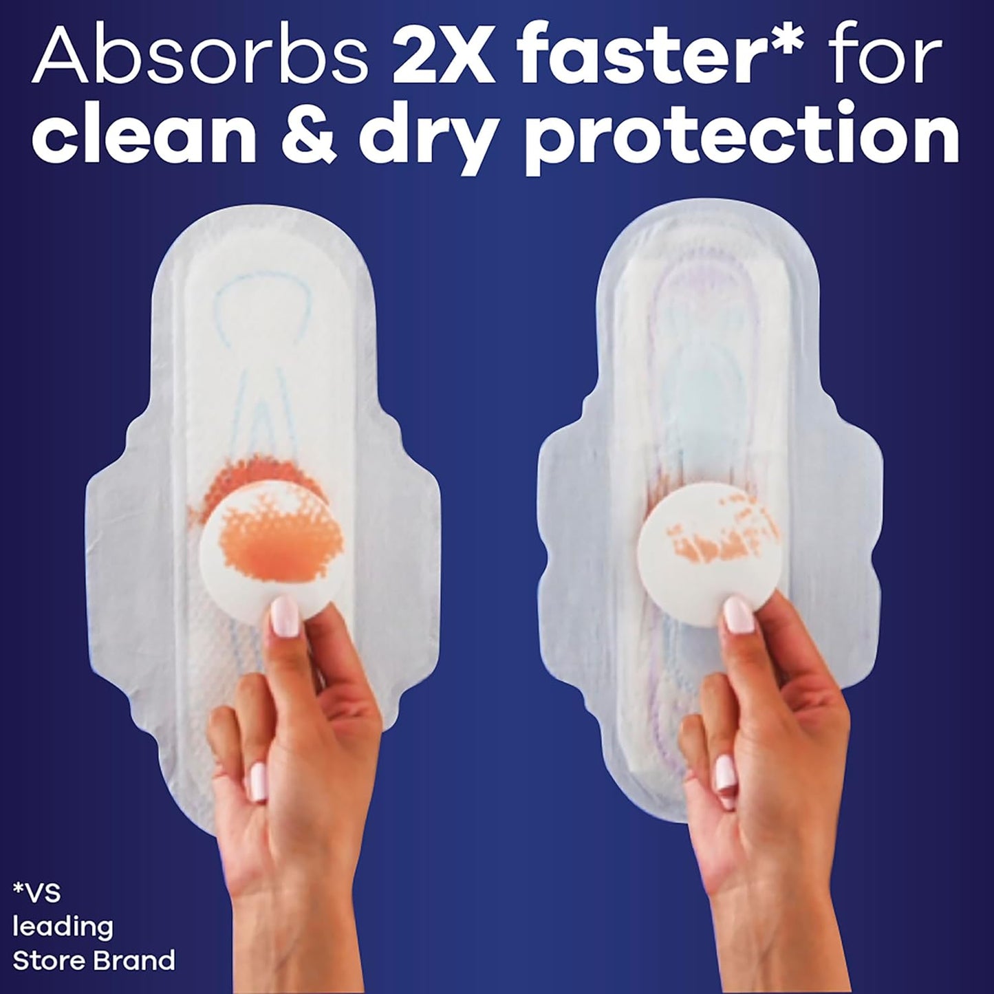 Always Ultra Thin Overnight Pads with Wings, Size 4, 96 Count – 100% Leak-Free, Rapid DRY Absorption, Odor Control - Ballimart