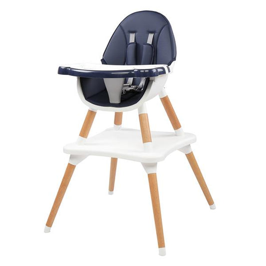 Children's High Dining Chair Detachable Two-In-One Table And Chair Navy Blue - Ballimart