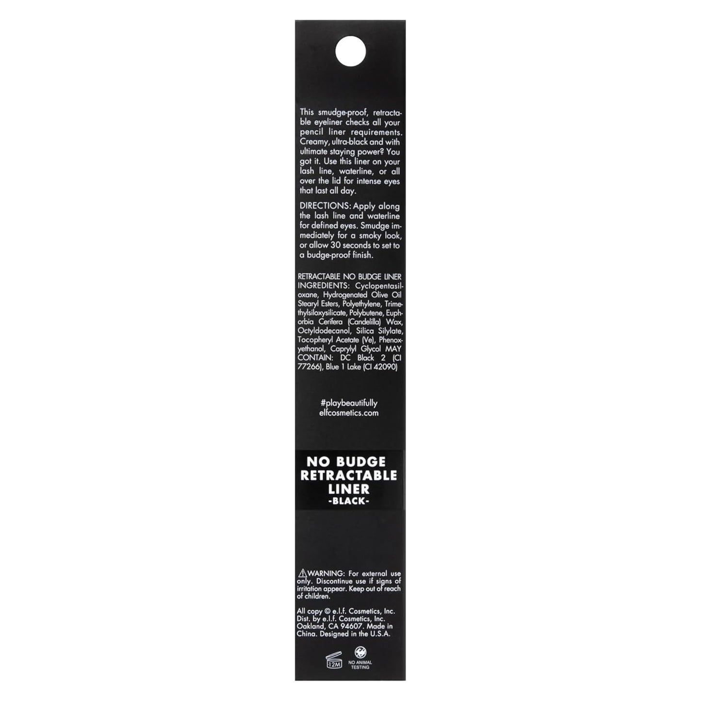 e.l.f. No Budge Retractable Eyeliner - Waterproof & Ultra-Pigmented | Vegan & Cruelty-Free - Ballimart
