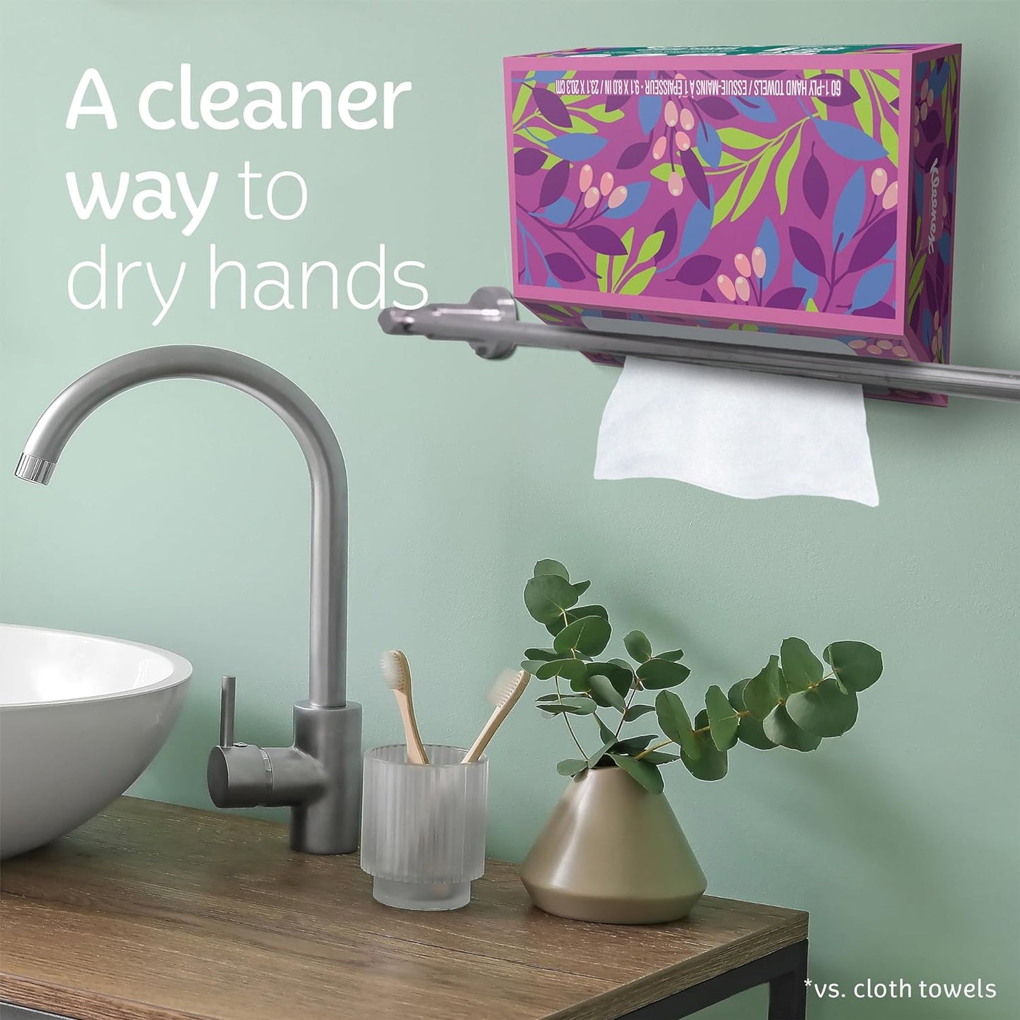 Kleenex Expressions Disposable Paper Hand Towels - 6 Boxes | Cloth-Like Feel & Fragrance-Free - Ballimart
