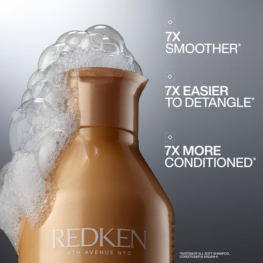 Redken All Soft Shampoo - Argan Oil-Enriched for Intense Softness & Shine - Ballimart