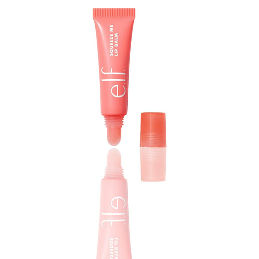 e.l.f. Squeeze Me Lip Balm - Strawberry | Moisturizing Sheer Tint with Hyaluronic Acid, Vegan & Cruelty-Free - Ballimart