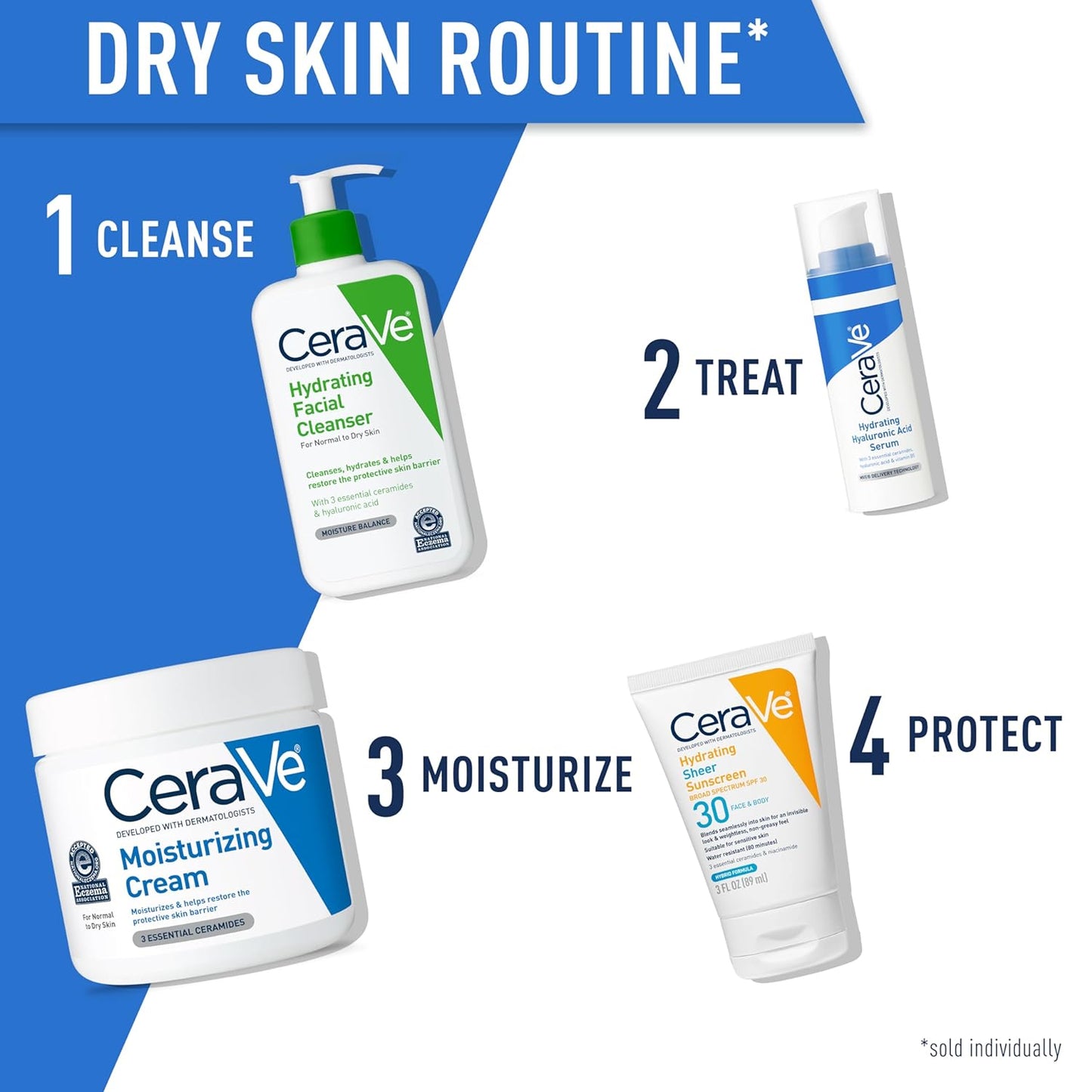 CeraVe Moisturizing Cream | 19 oz | Body & Face Moisturizer with Hyaluronic Acid & Ceramides - Ballimart