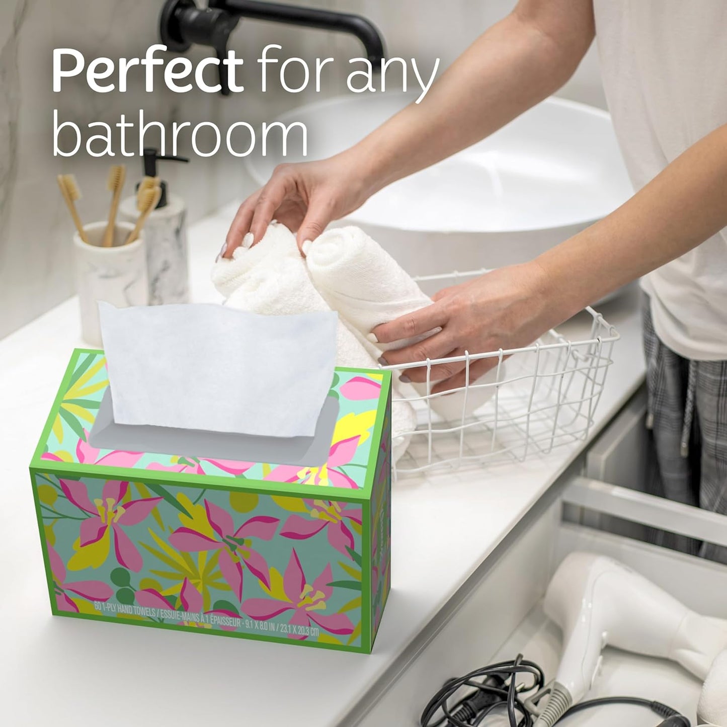 Kleenex Expressions Disposable Paper Hand Towels - 6 Boxes | Cloth-Like Feel & Fragrance-Free - Ballimart