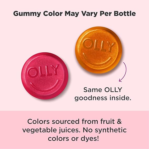 OLLY Undeniable Beauty Gummy for Hair, Skin & Nails | Biotin, Vitamin C & Keratin - Gluten-Free Chewable Supplements, 30-Day Supply, 60 Count