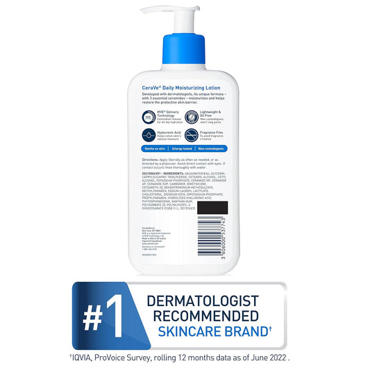 CeraVe Daily Moisturizing Lotion - 19 oz | Hyaluronic Acid & Ceramides for 24-Hour Hydration - Ballimart