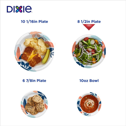 ✨ Dixie Medium Paper Plates - 8.5 Inch | 2X Stronger, Soak-Proof, & Microwave-Safe ✨ - Ballimart