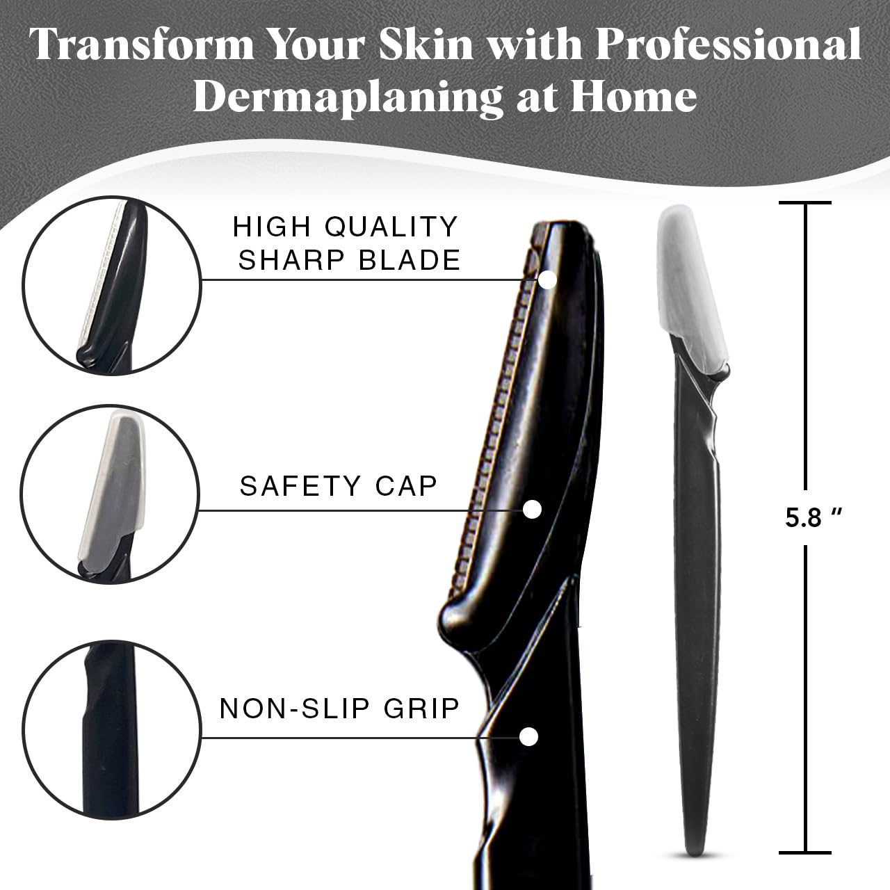Kitsch Dermaplaning Tool - 12pc Face Razor Set for Women & Men | Facial Hair Removal, Eyebrow Trimmer, Exfoliating Dermaplane Razors for Smoother Skin - Ballimart