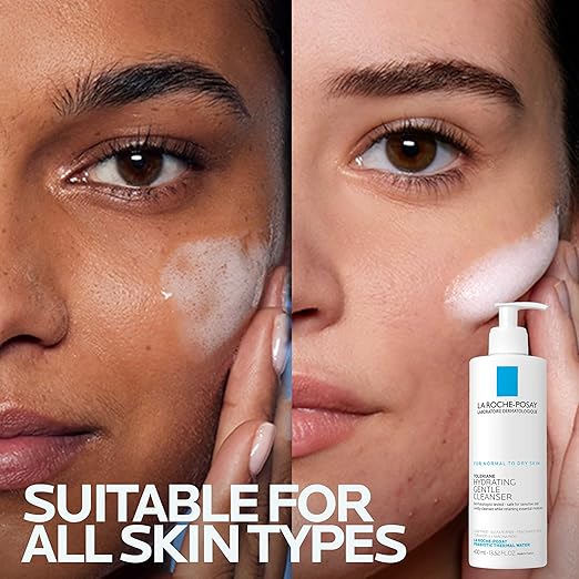 La Roche-Posay Toleriane Hydrating Gentle Face Cleanser | Daily Facial Cleanser for Normal to Dry Skin | Niacinamide & Ceramides