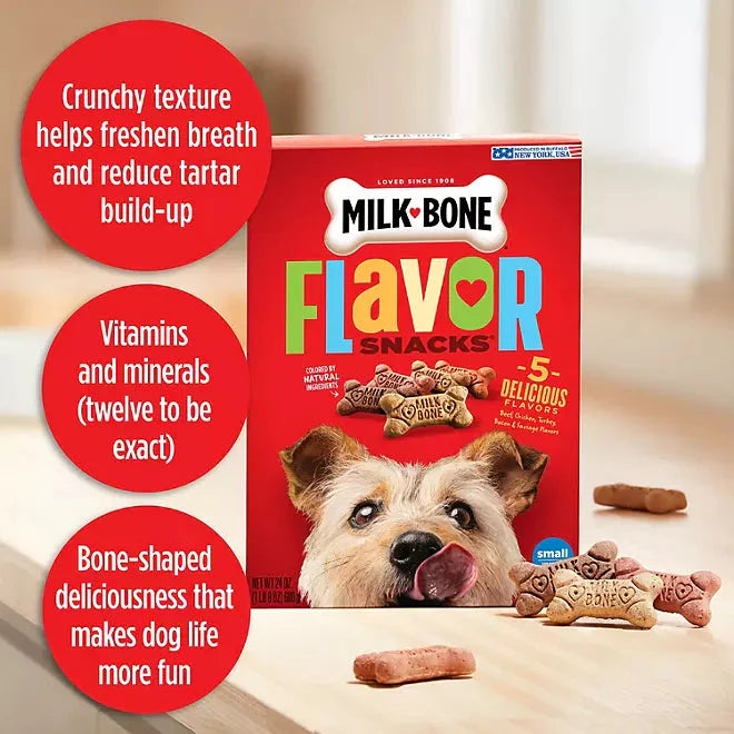Milk-Bone Small Crunchy Meat Flavored Dog Biscuits