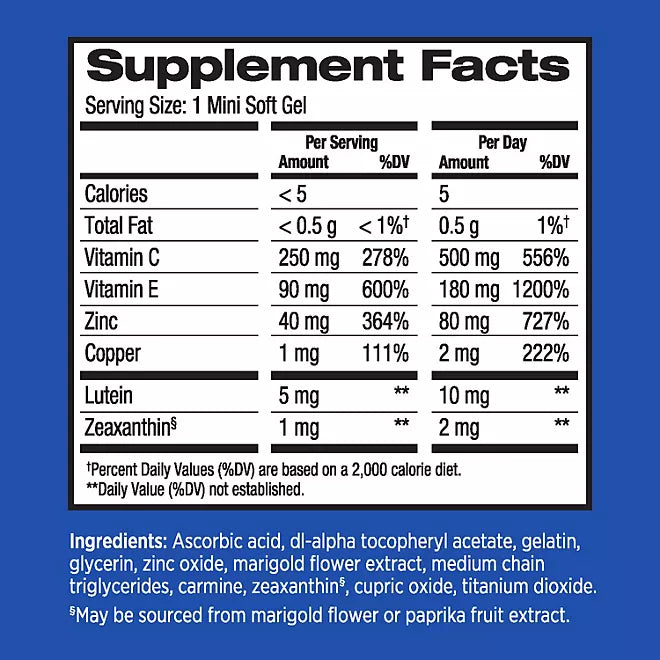 PreserVision AREDS 2 Formula Eye Vitamin Softgels, 210 ct.