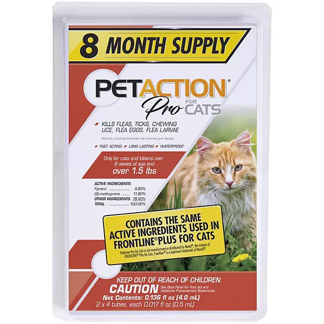 PetAction Pro Flea & Tick Treatment for Cats & Kittens