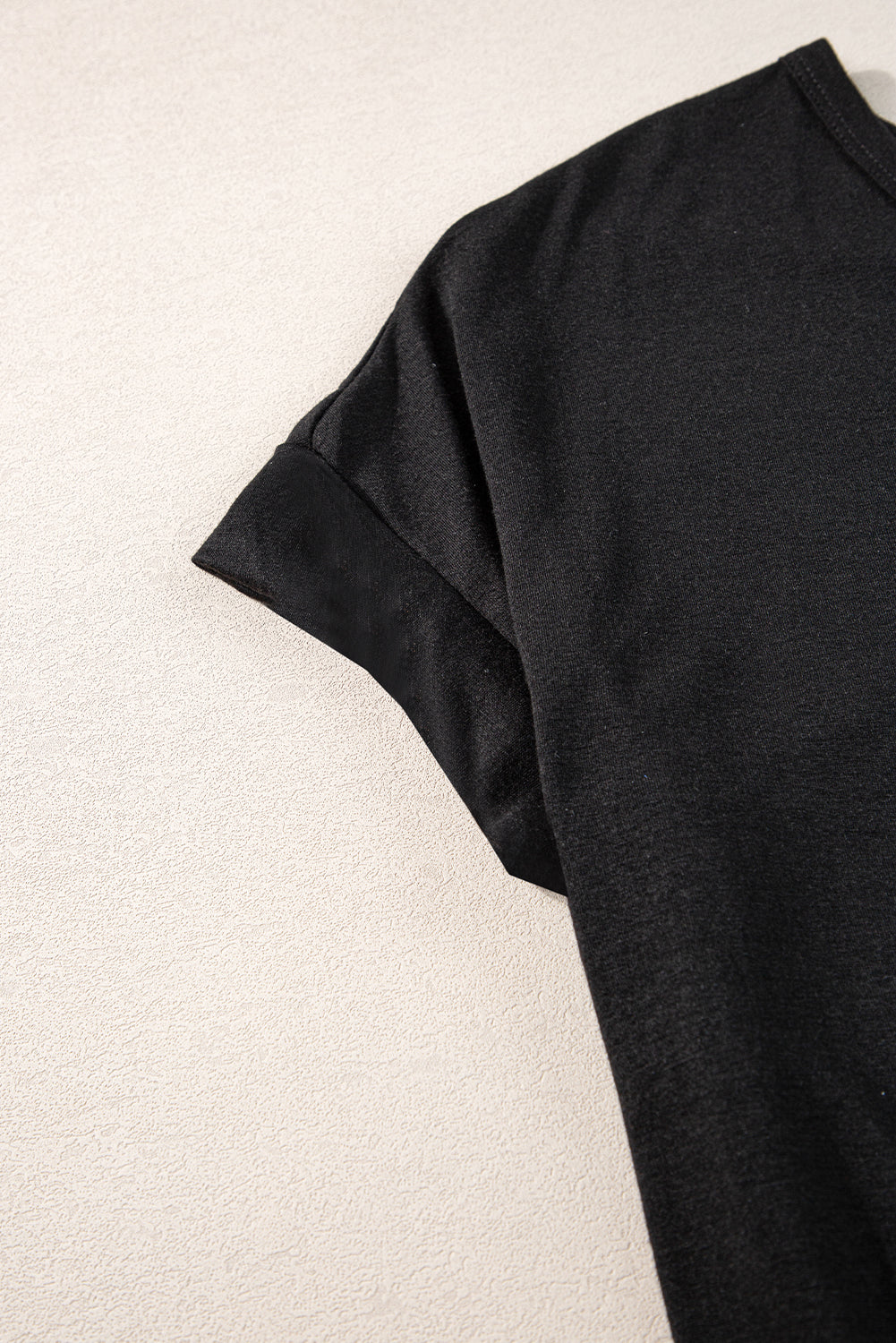 Black V Neck Hidden Pocket Splits Maxi T-shirt Dress - Ballimart