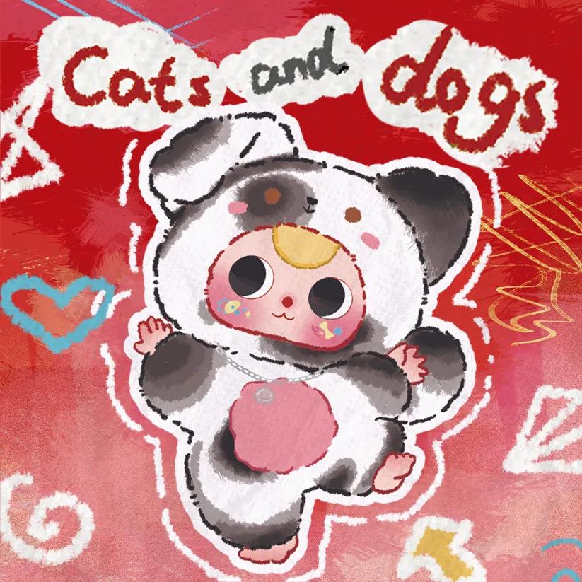 Baby Three Cats and Dogs Plush Series Blind Box