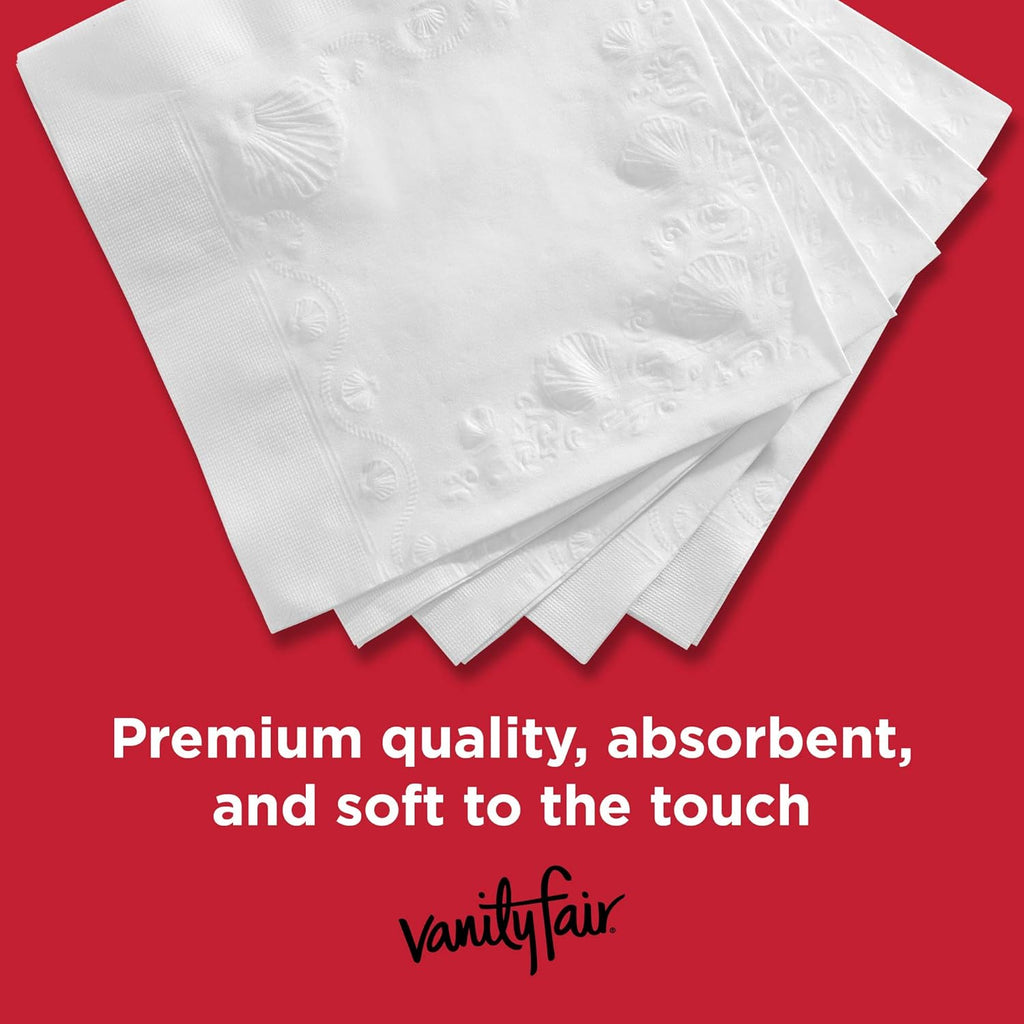 Vanity Fair Everyday Paper Napkins, 200 Count, Disposable Napkins Made Soft And Smooth For Everyday Meals - Ballimart