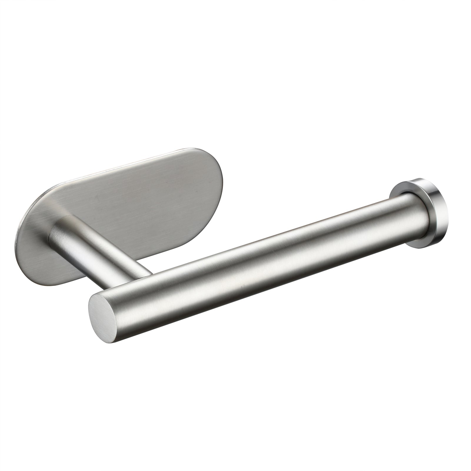 Stainless Steel Toilet Paper Holder Adhensive Tissue Paper Roll Holder for Bathroom Nickel - Ballimart