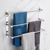 THREE Stagger Layers Towel Rack SUS304 Stainless Steel Hand Polishing Mirror Polished Finished Bathroom Accessories Set Three Towel Bars 19.6 inch bars KJWY004-50CM - Ballimart