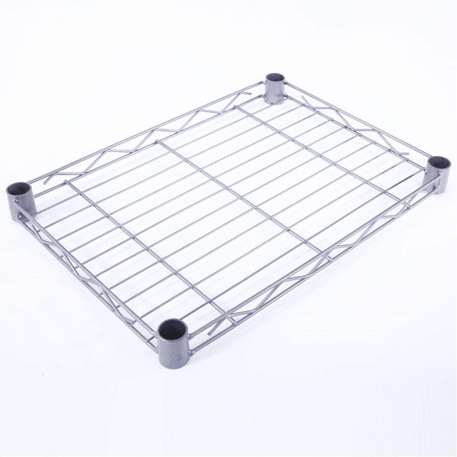 XM-207S Rectangle Carbon Steel Metal Assembly 4-Shelf Storage Rack Silver Gray - Ballimart