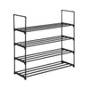 4 Tiers Shoe Rack Shoe Tower Shelf Storage Organizer For Bedroom, Entryway, Hallway, and Closet Black Color - Ballimart