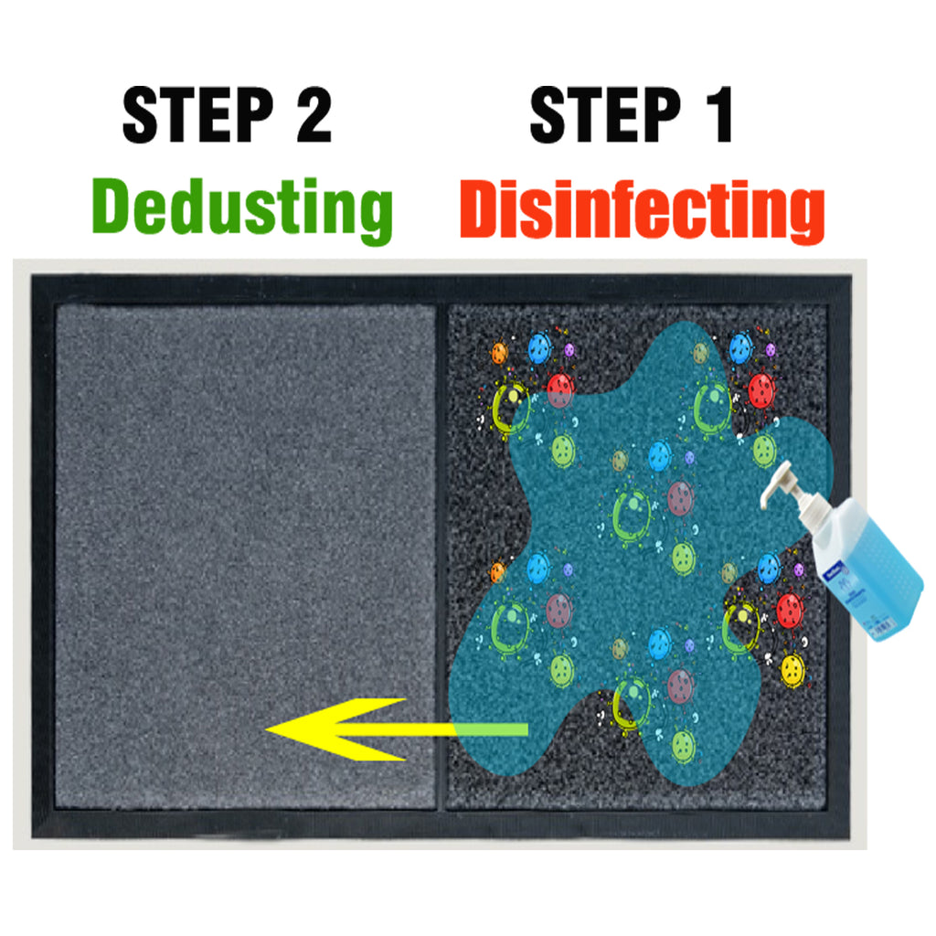 2 in 1 Disinfecting Sanitizing Floor Entrance Mat， Disinfection Doormat Entry Rug Shoe sanitizer, Shoe Tray for entryway Indoor，Welcome Mat （FBA warehouse delivery） - Ballimart
