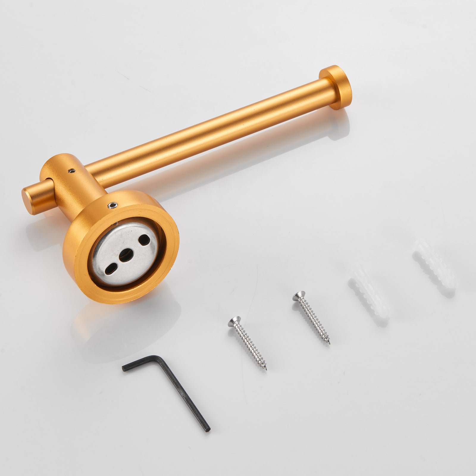 Bathroom Hardware Set, Thicken Space Aluminum 6 PCS Towel bar Set- Brushed Gold 24 Inches Wall Mounted[Unable to ship on weekends, please place orders with caution] - Ballimart