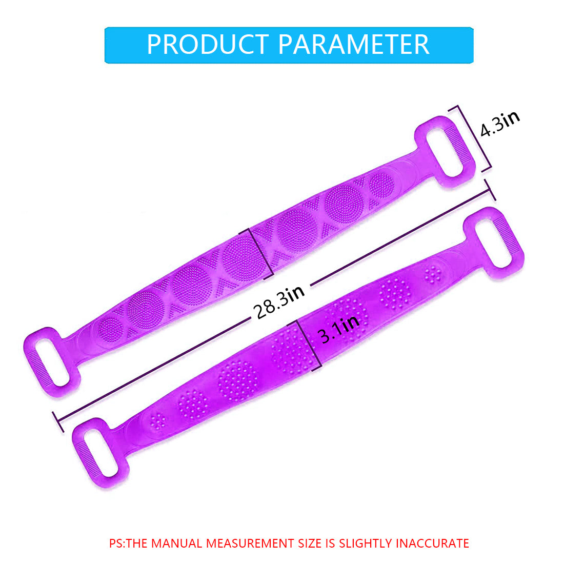 2pcs X Silicone Back Scrubber For Shower Silicone Bath Body Brush Easy To Clean Exfoliating Silicone Bath Body Brush Silicone Body Scrubber For Women - Ballimart