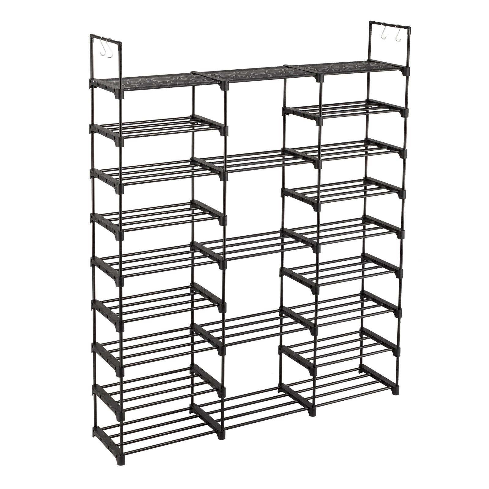 9 Tiers Shoe Rack Storage Organizer Shoe Shelf Organizer for Entryway Holds 50-55 Pairs Shoe, Stackable Shoe Cabinet Shoe Rack - Ballimart