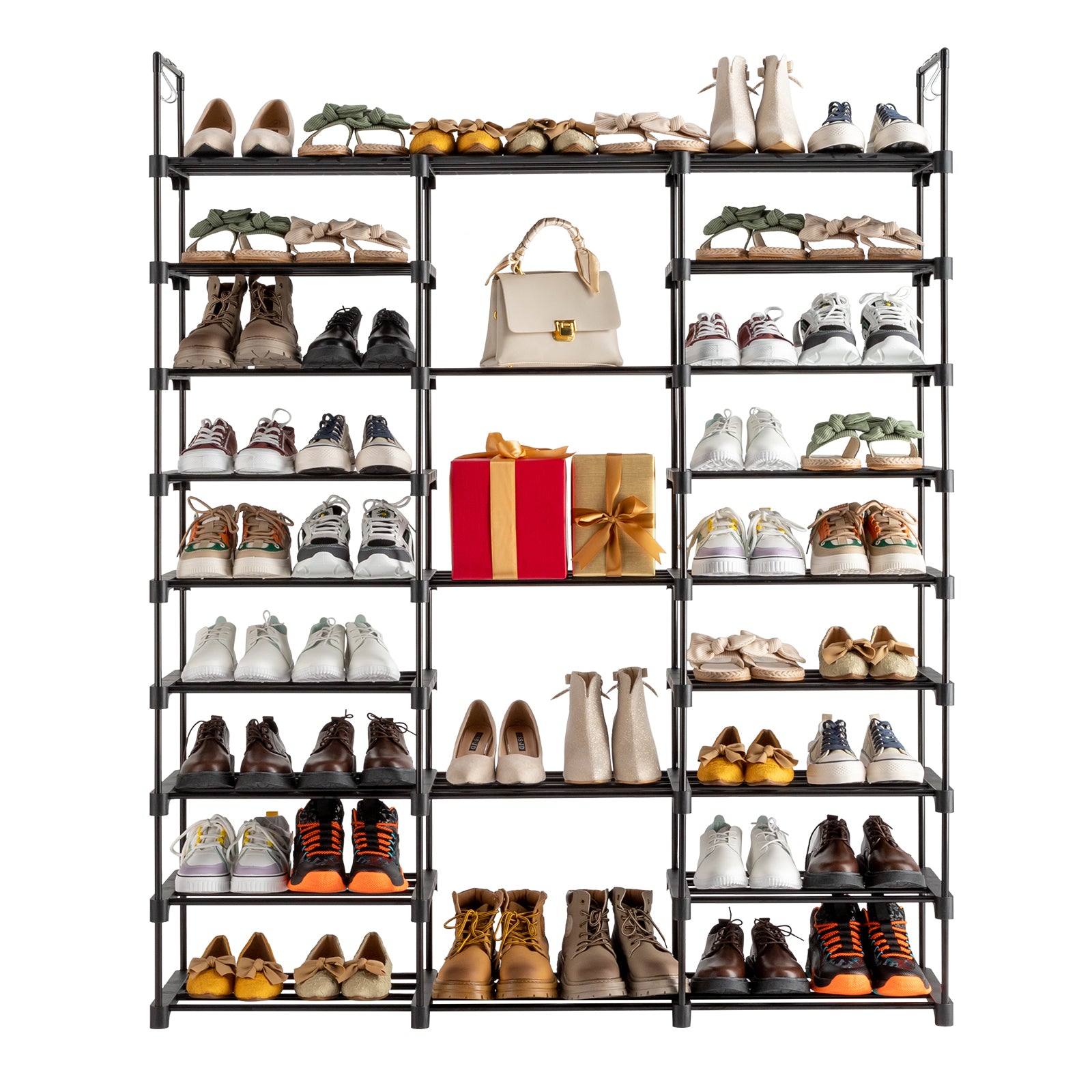 9 Tiers Shoe Rack Storage Organizer Shoe Shelf Organizer for Entryway Holds 50-55 Pairs Shoe, Stackable Shoe Cabinet Shoe Rack - Ballimart