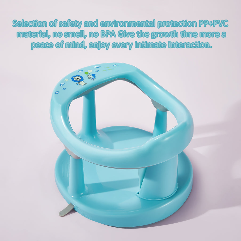 Baby Bath Seat,Baby Bath Chair, Newborn Shower Seat Bathtub Seat Cushion Children's Wrap-Around Shower Chair for 6 Months&Up (Cyan) - Ballimart