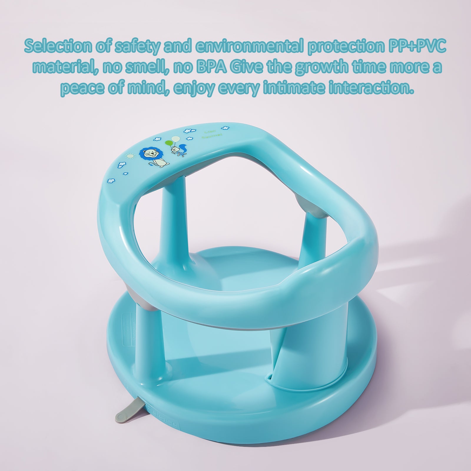 Baby Bath Seat,Baby Bath Chair, Newborn Shower Seat Bathtub Seat Cushion Children's Wrap-Around Shower Chair for 6 Months&Up (Cyan) - Ballimart