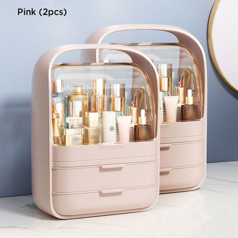 Joybos® Modern Makeup Storage Box With Drawer Pink - Ballimart