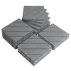Plastic Interlocking Deck Tiles, 9 Pack, 11.8"x11.8" Waterproof Flooring Tiles for Indoor and Outdoor, Patio Floor Decking Tiles for Porch Poolside Balcony Backyard, Dark Grey - Ballimart