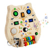 Wooden Montessori Busy Board with 8 LED Lights Switch Sensory Toys For Toddlers - Ballimart