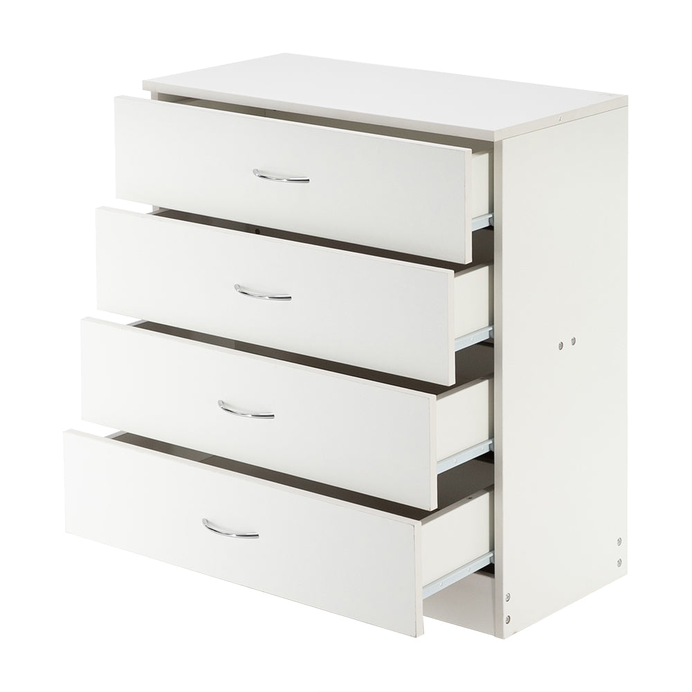 FCH Modern Simple 4-Drawer Dresser White - Ballimart