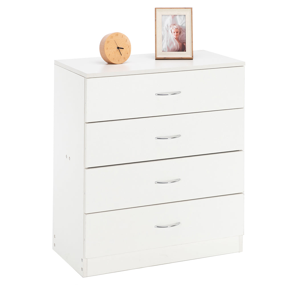 FCH Modern Simple 4-Drawer Dresser White - Ballimart