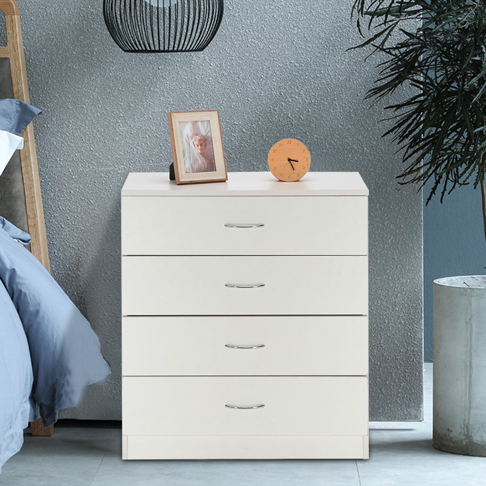 FCH Modern Simple 4-Drawer Dresser White - Ballimart