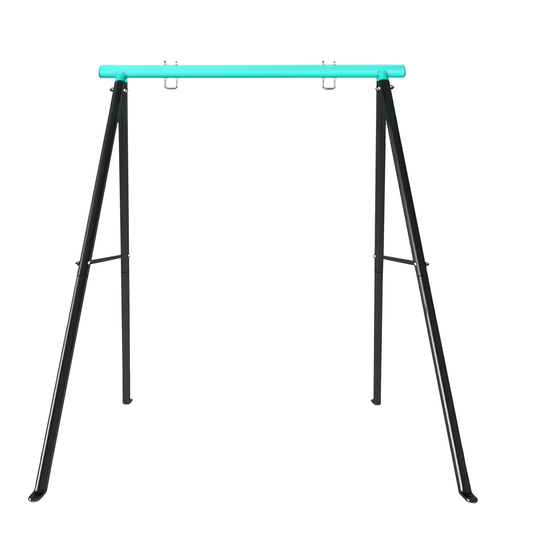 Porch Swing Frame, 550lbs Weight Capacity Swing Stand, Heavy Duty A-Frame Swing, Swing Stand Frame for Yoga Hammock Saucer Baby Porch Swing (Cyan, Swing NOT Included) - Ballimart