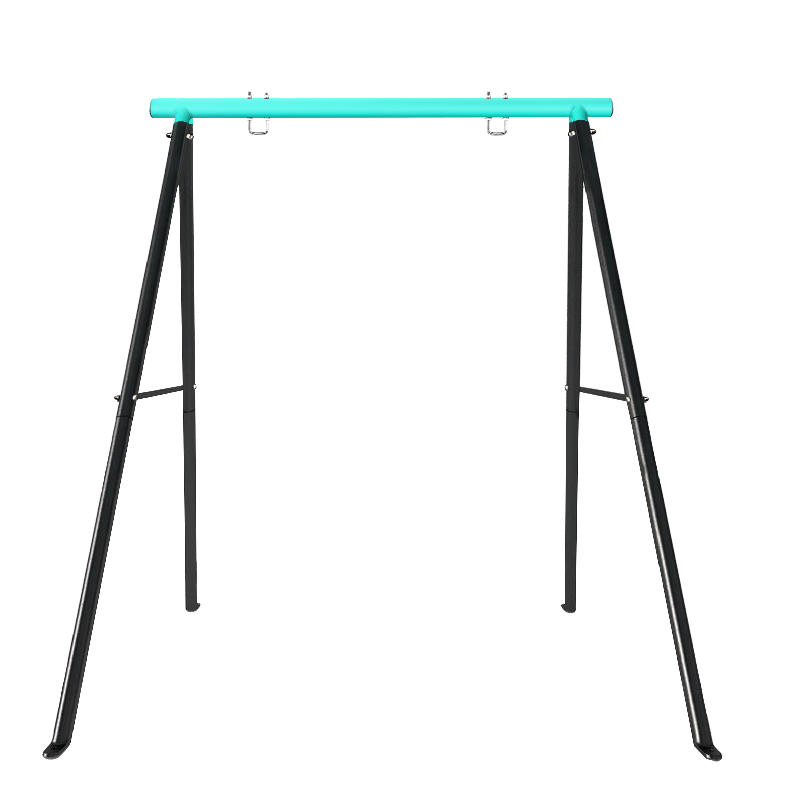 Porch Swing Frame, 550lbs Weight Capacity Swing Stand, Heavy Duty A-Frame Swing, Swing Stand Frame for Yoga Hammock Saucer Baby Porch Swing (Cyan, Swing NOT Included) - Ballimart