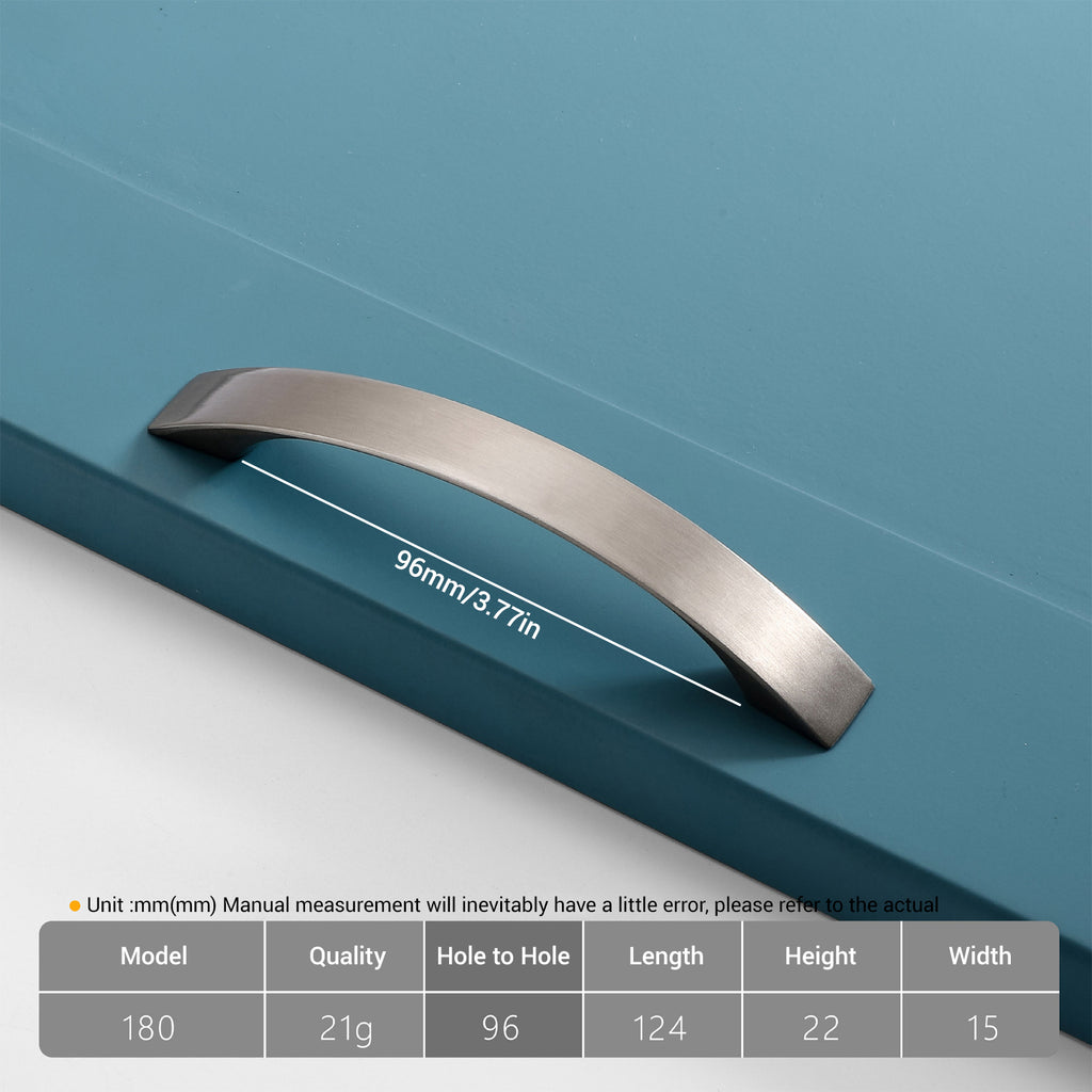 Silver Brushed Nickel Cabinet Handles Bar Pulls Kitchen Hardware Stainless Steel - Ballimart