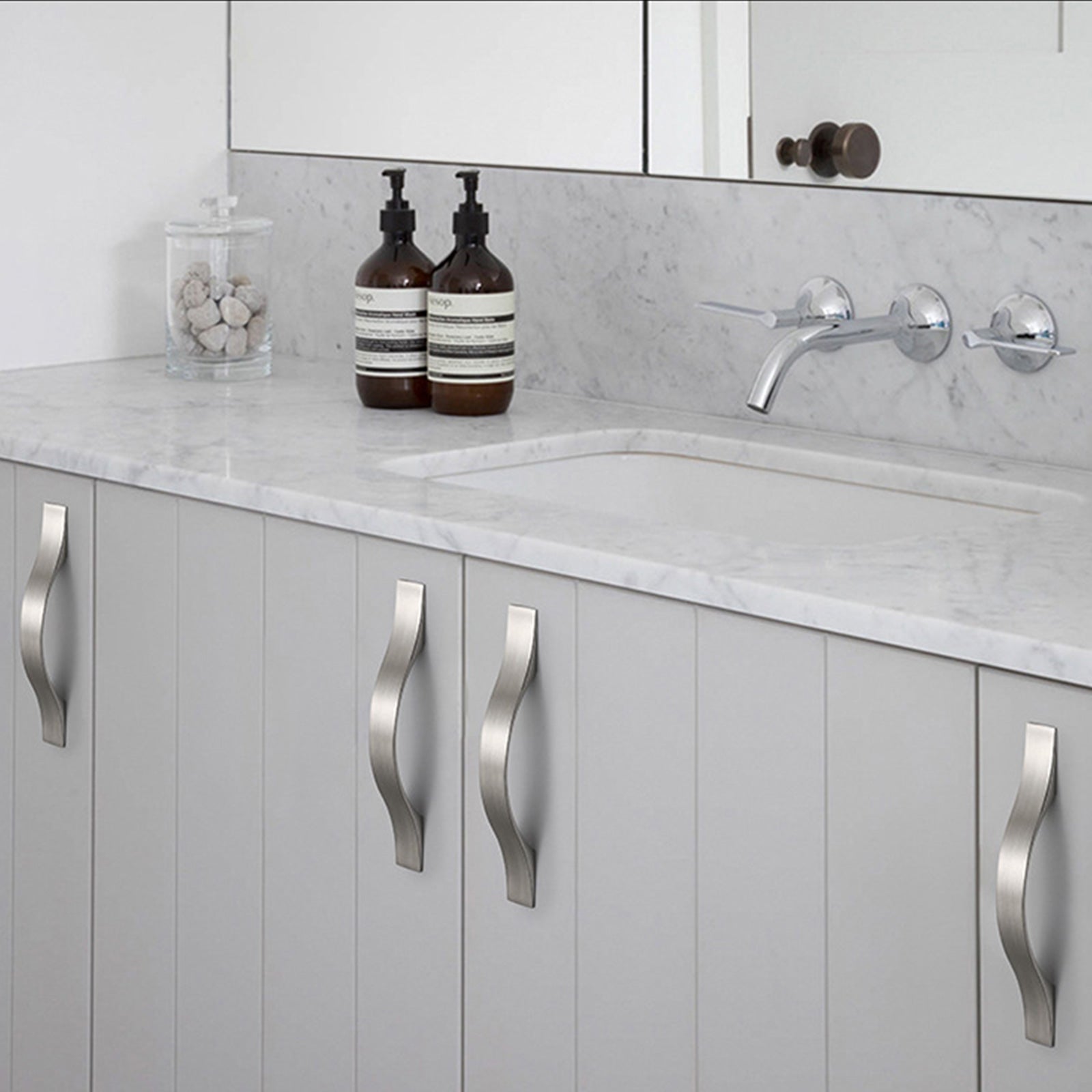 Modern Stainless Steel Kitchen Cabinet Handles Drawer Pulls Brushed Nickel - Ballimart