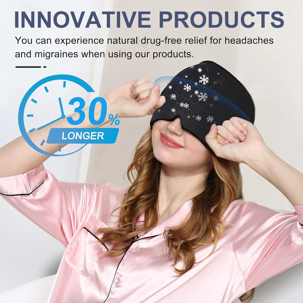 Migraine Headache Relief Cap, Gel lce Head Wrap for Tension and Stress Relief.(No shipments on weekends) - Ballimart