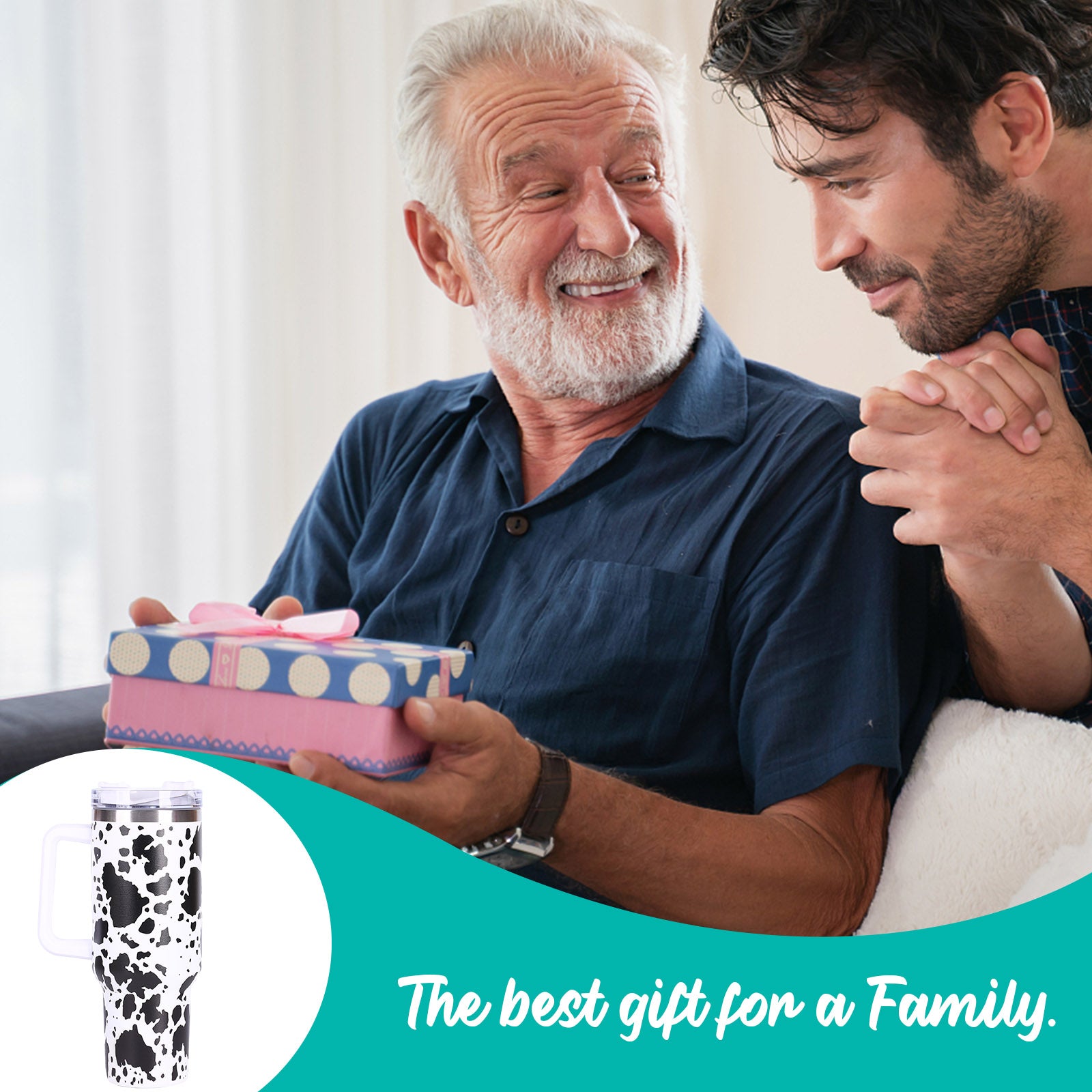 1pc 40oz large capacity water bottle With Handle And Straw Lid, Insulated Reusable Stainless Steel Water Bottles Travel Mug Coffee Cup car cup water cup For Men Women Outdoor Camping Driving, Gift，Cof - Ballimart