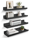 Small 16” Floating Shelves for Wall Décor Storage, Set of 4, Wood for Bedroom, Living Room, Bathroom, Kitchen, Picture Ledge and Farmhouse （No shipments on weekends） - Ballimart