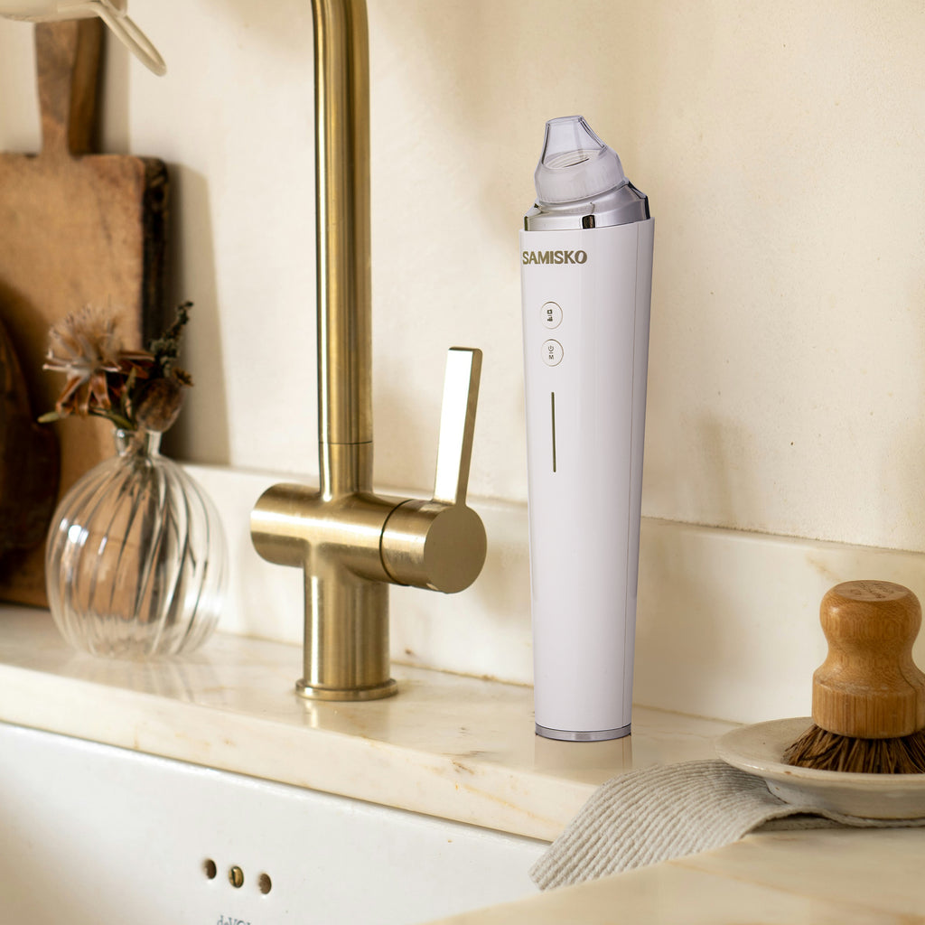 Vacuum Blackhead Remover with 6 Suction Heads, WIFI Visible Facial Pore Cleanser with HD Camera  USB Rechargeable Electric Black head Suction Tool(No Shipment on Weekends) - Ballimart