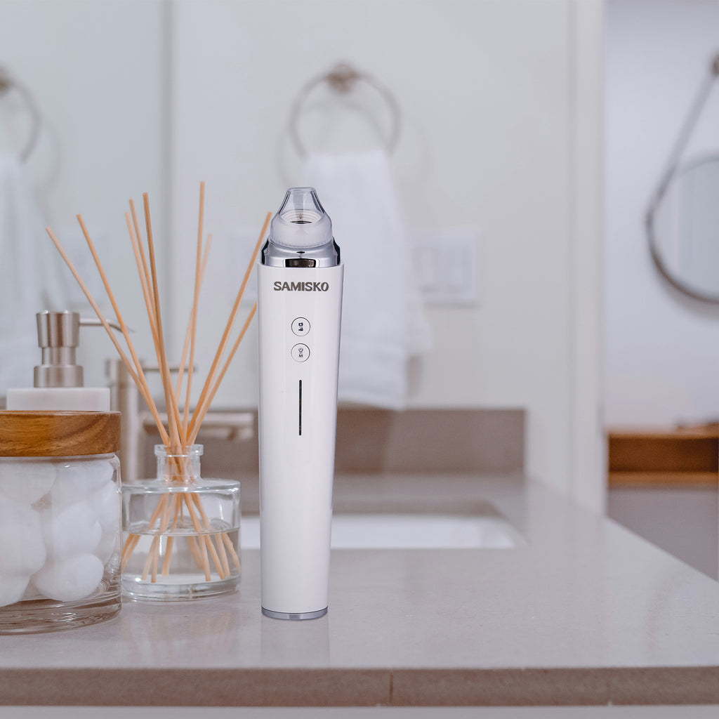 Vacuum Blackhead Remover with 6 Suction Heads, WIFI Visible Facial Pore Cleanser with HD Camera  USB Rechargeable Electric Black head Suction Tool(No Shipment on Weekends) - Ballimart