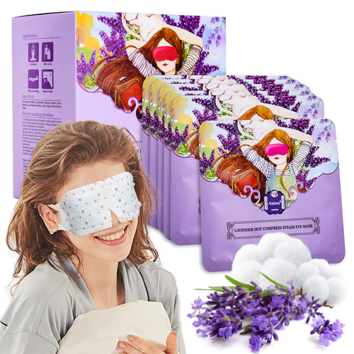 Anfany Steam Eye Mask,10Packs Lavender Heated Eye Mask, Self Heating Disposable SPA Warm Compress for Eyes Sleep Mask, Soothing Moist Heat Eye Masks, Stocking Stuffers（No Shipment on Weekends） - Ballimart
